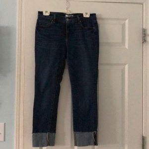 Loft cuffed blue jeans